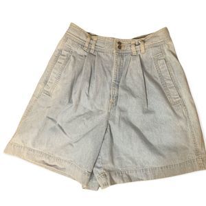 Vintage 90’s Liz Wear Mom Jean Shorts Denim High Waisted Pleated Front Sz 12
